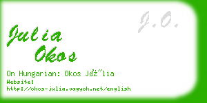 julia okos business card